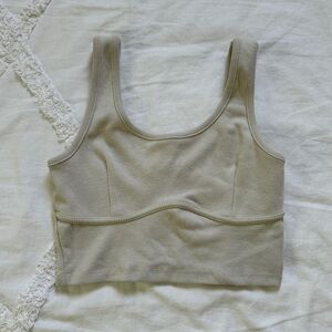 Signature Tan Cropped Tank
